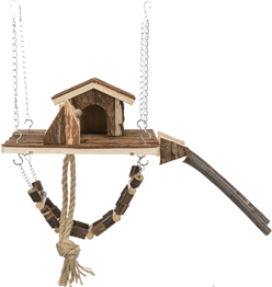 YES4PETS Hamster Bird Mice Swing Platform Hamster Hideouts Hamster House Hammock Stairs Toys