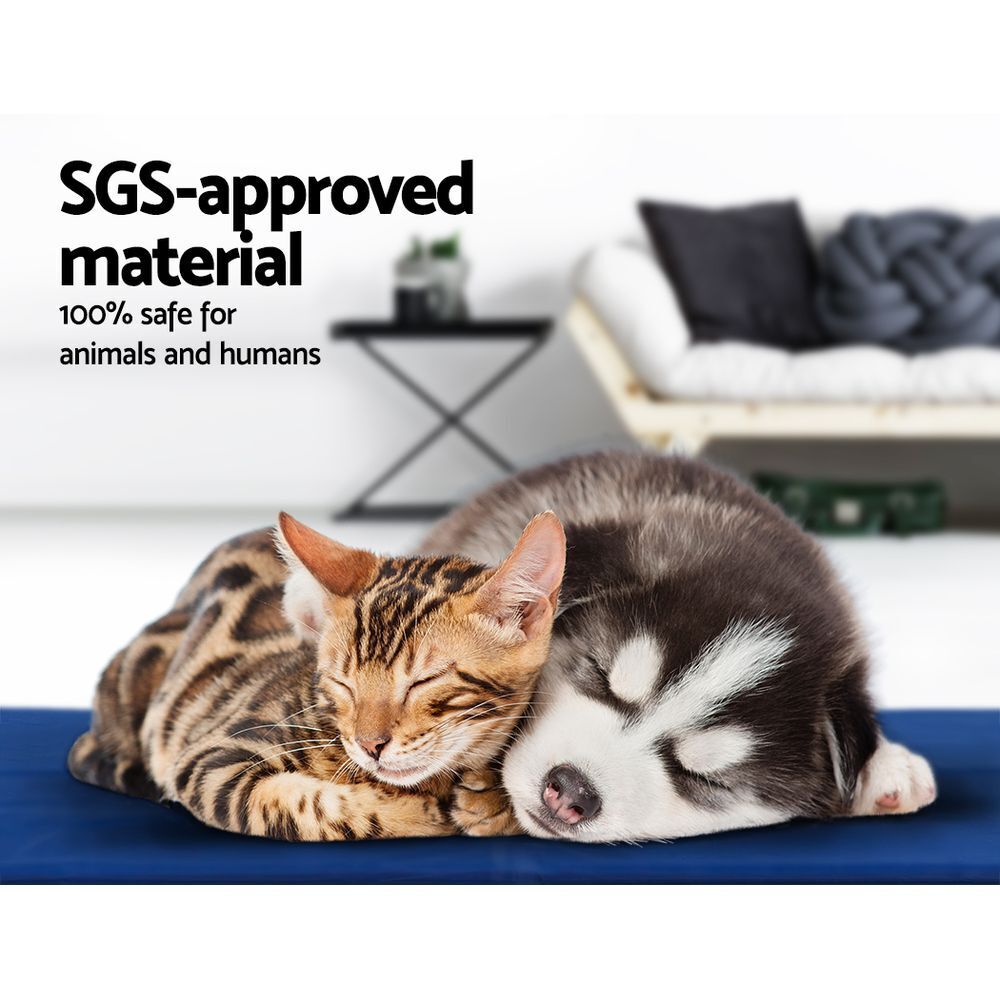 YES4PETS 2X Pet Cooling Gel Mat Dog Bed Cat Beds Non-Toxic Cool Pad Puppy Summer 76x61 cm