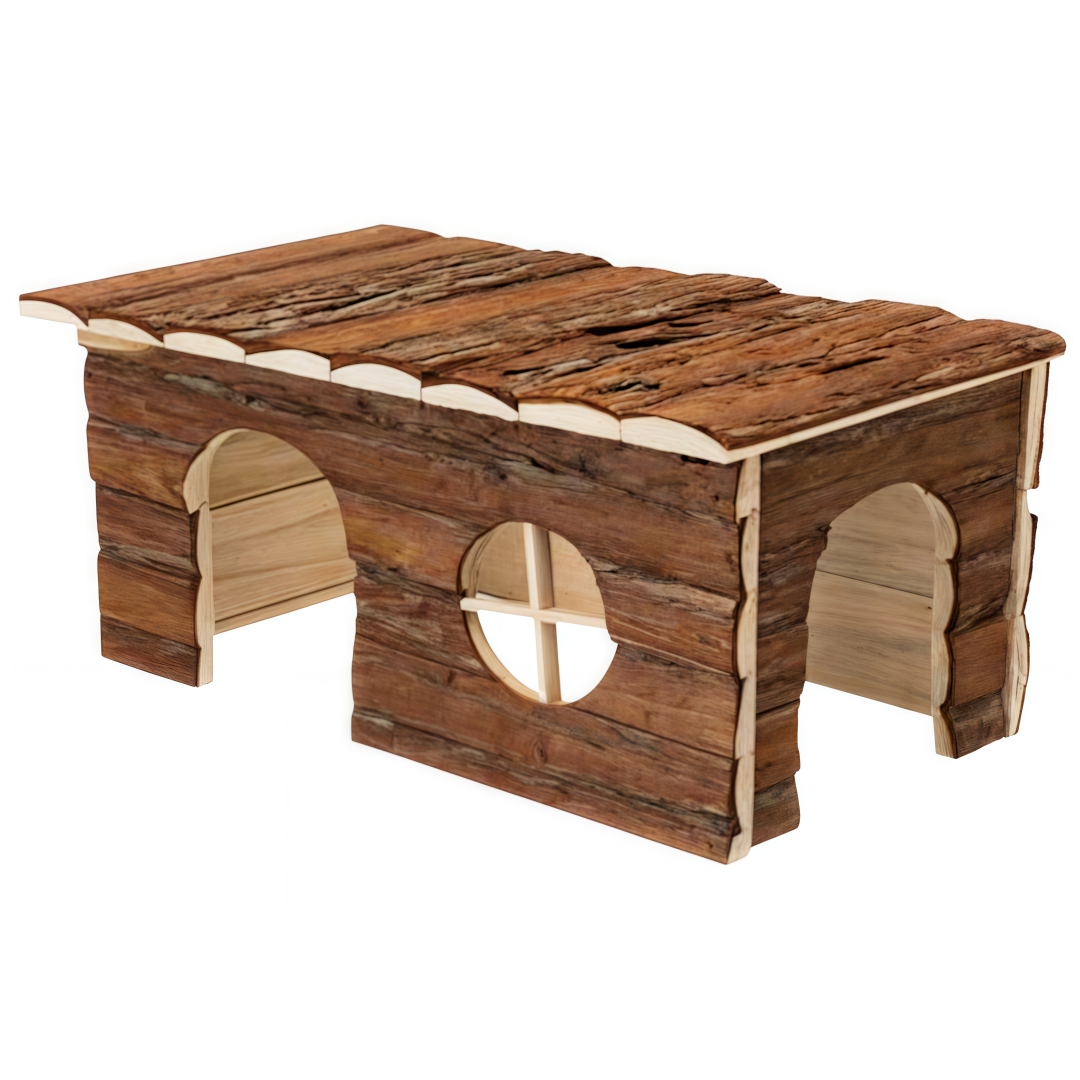 2 X YES4PETS Hamster Wooden House Small Animals Hideout Home for Rat Mice Gerbil Mini Rabbit Mouse Garden Decor
