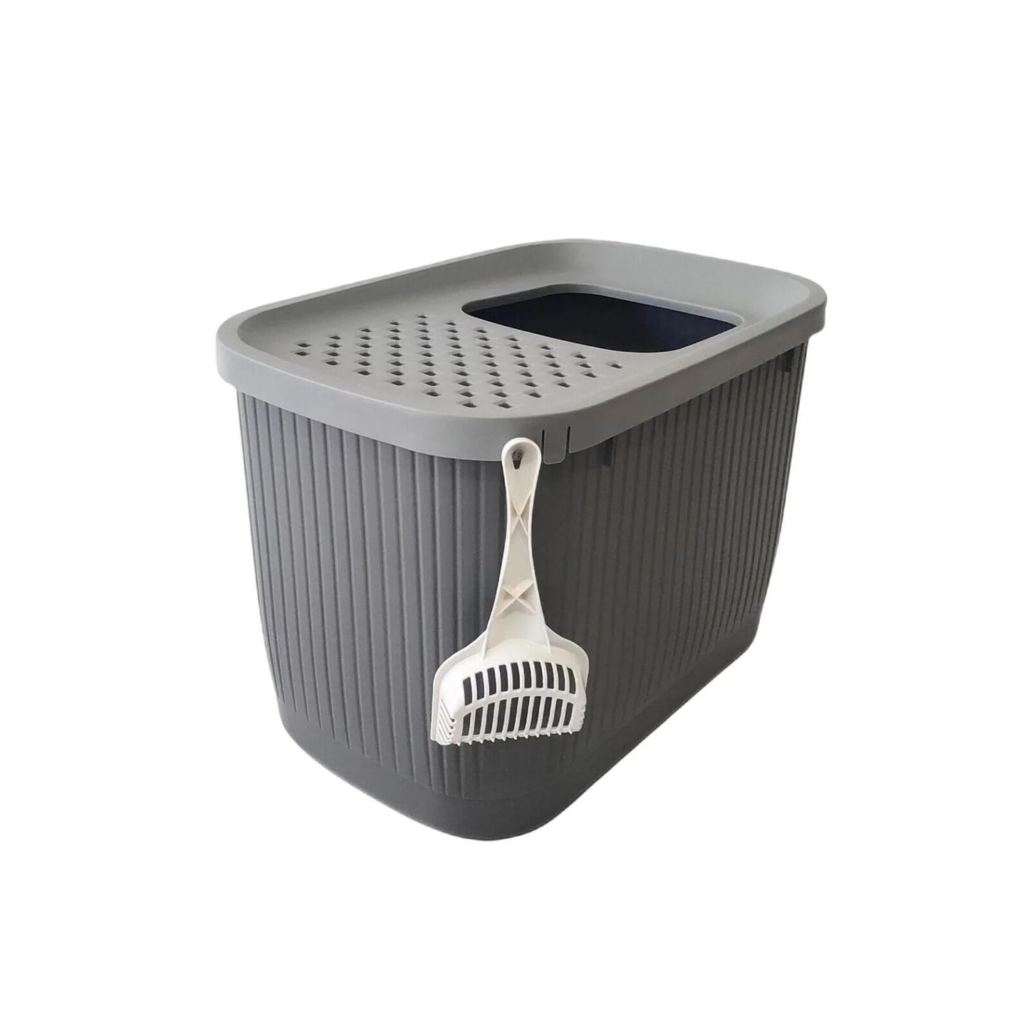 2 X YES4PETS XXL Top Entry Cat Litter Box No Mess Large Enclosed Covered Kitty Tray