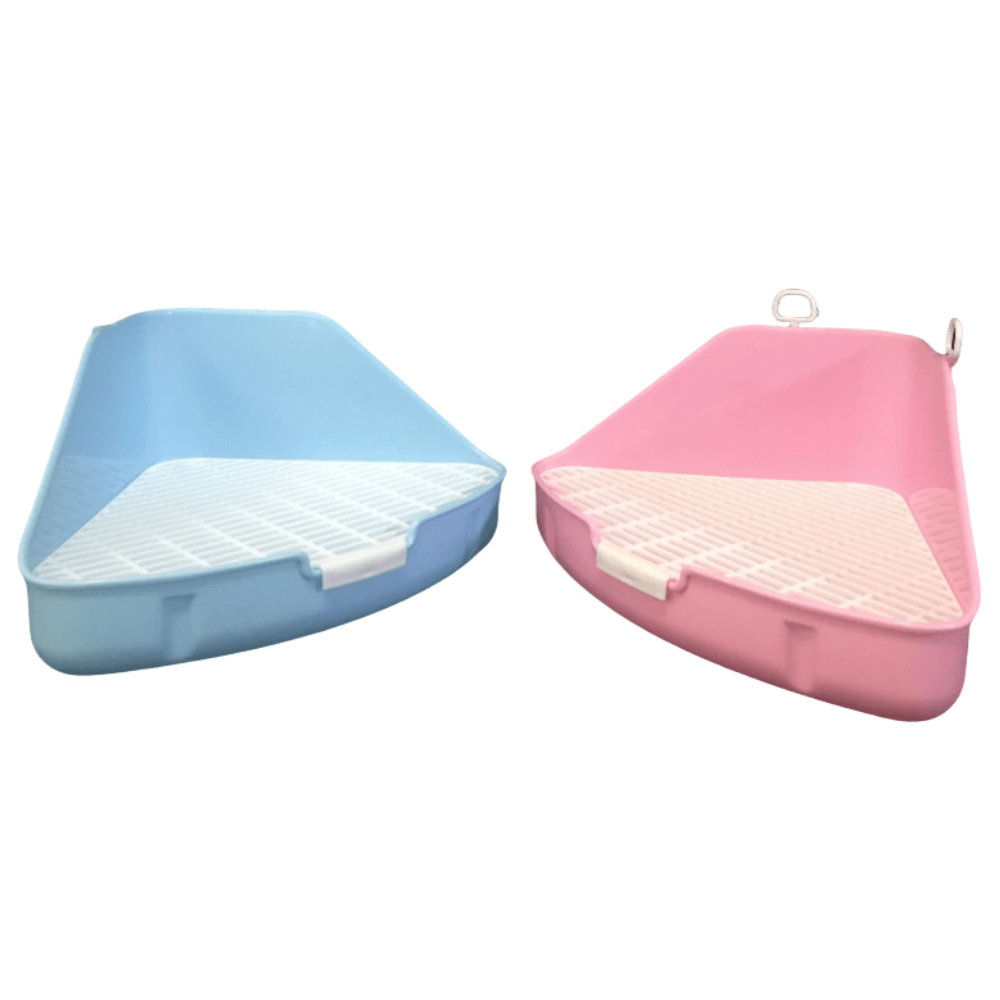 YES4PETS 2 X M Corner Triangle Pet Toilet Pan Box for Guinea Pigs Hamsters Mini Rabbit Tray