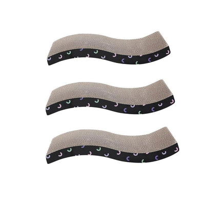 3 x Kitten Cat Scratch Pad Corrugated Card Board Toy Play Best Scratcher Mat