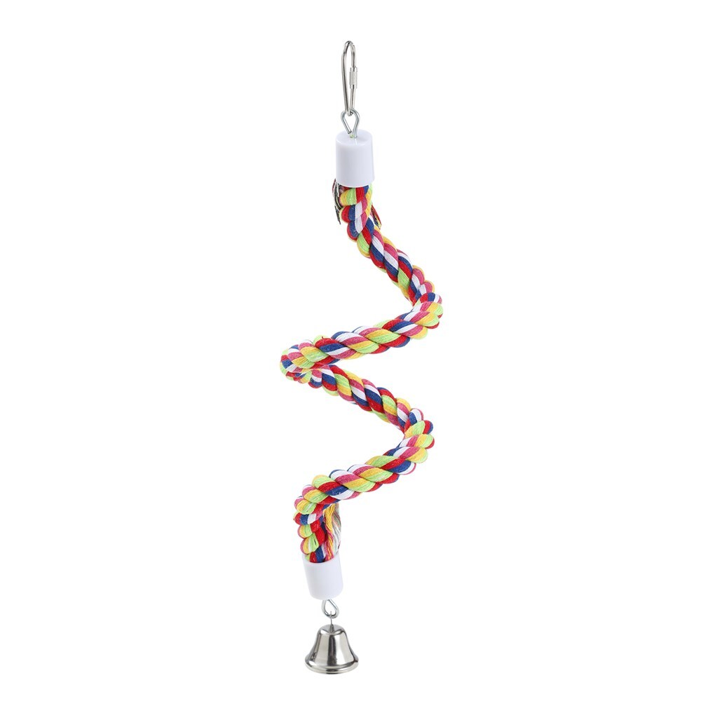YES4PETS 3 X Spiral Rope Toy Birds Parrot Parakeet Cockatiel Budgie