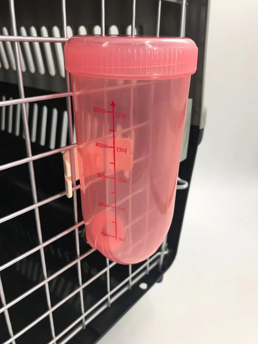 YES4PETS 3x 500ml Dog Cat Hamster Rabbit Water Bottle Hanging Drinking Dispenser Feeder Pink