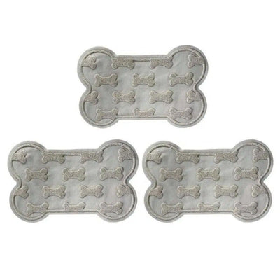 YES4PETS 3 x Pet Food Bowl Placemat Waterproof Leakproof Rubber Feeder Mat Non Slip Floor 45x70cm