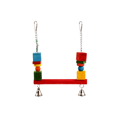 YES4PETS 4X Bird Swing with Bells 20x28cm Parrot Budgies Canaries Cockatiels Parakeet
