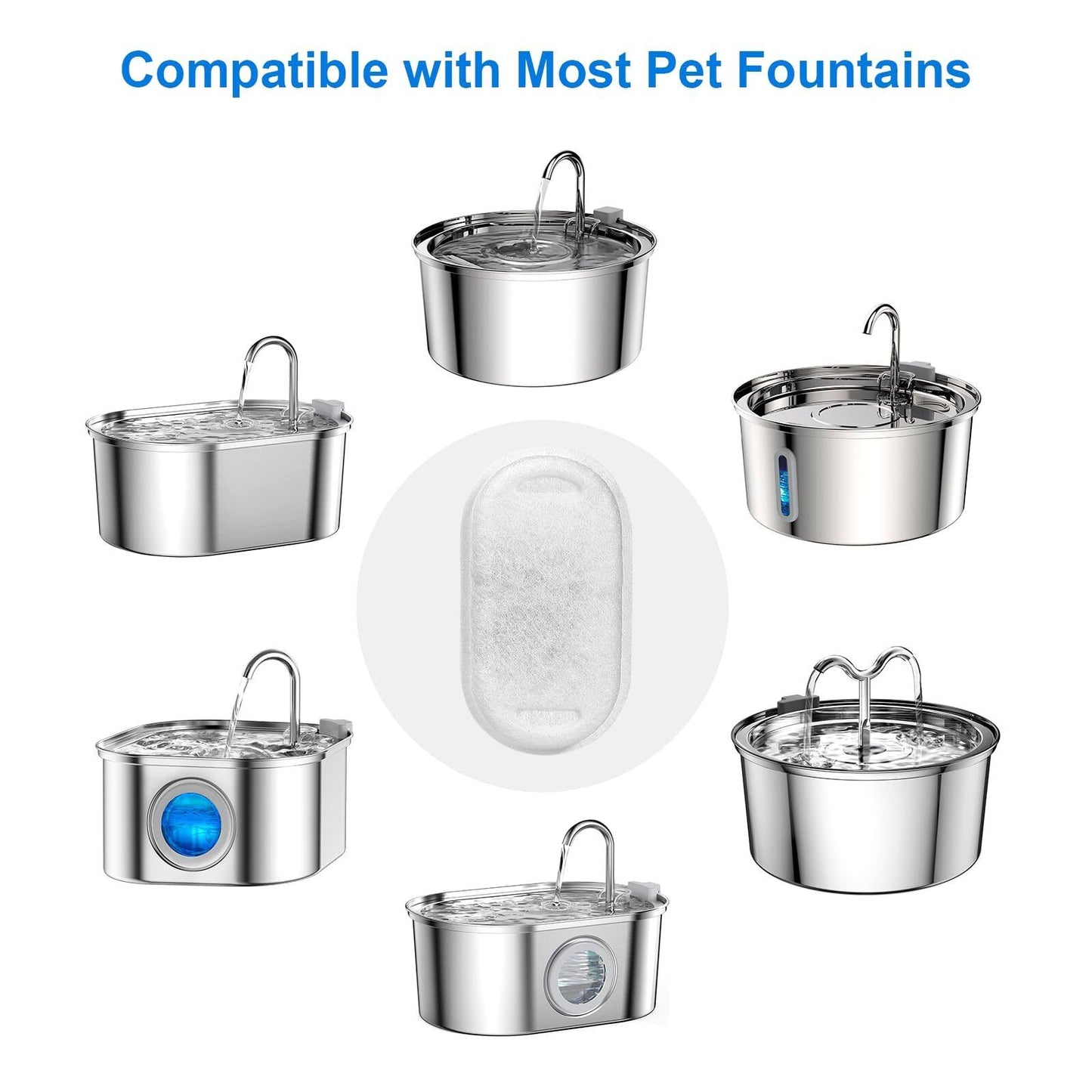 YES4PETS 16 x Pet Dog Cat Fountain Replacement Filtration Automatic Water Dispenser Filter