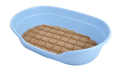 YES4PETS 5x Pet Bed Large Plastic Dog Bedding Sleeping Resting Washable Basket Blue