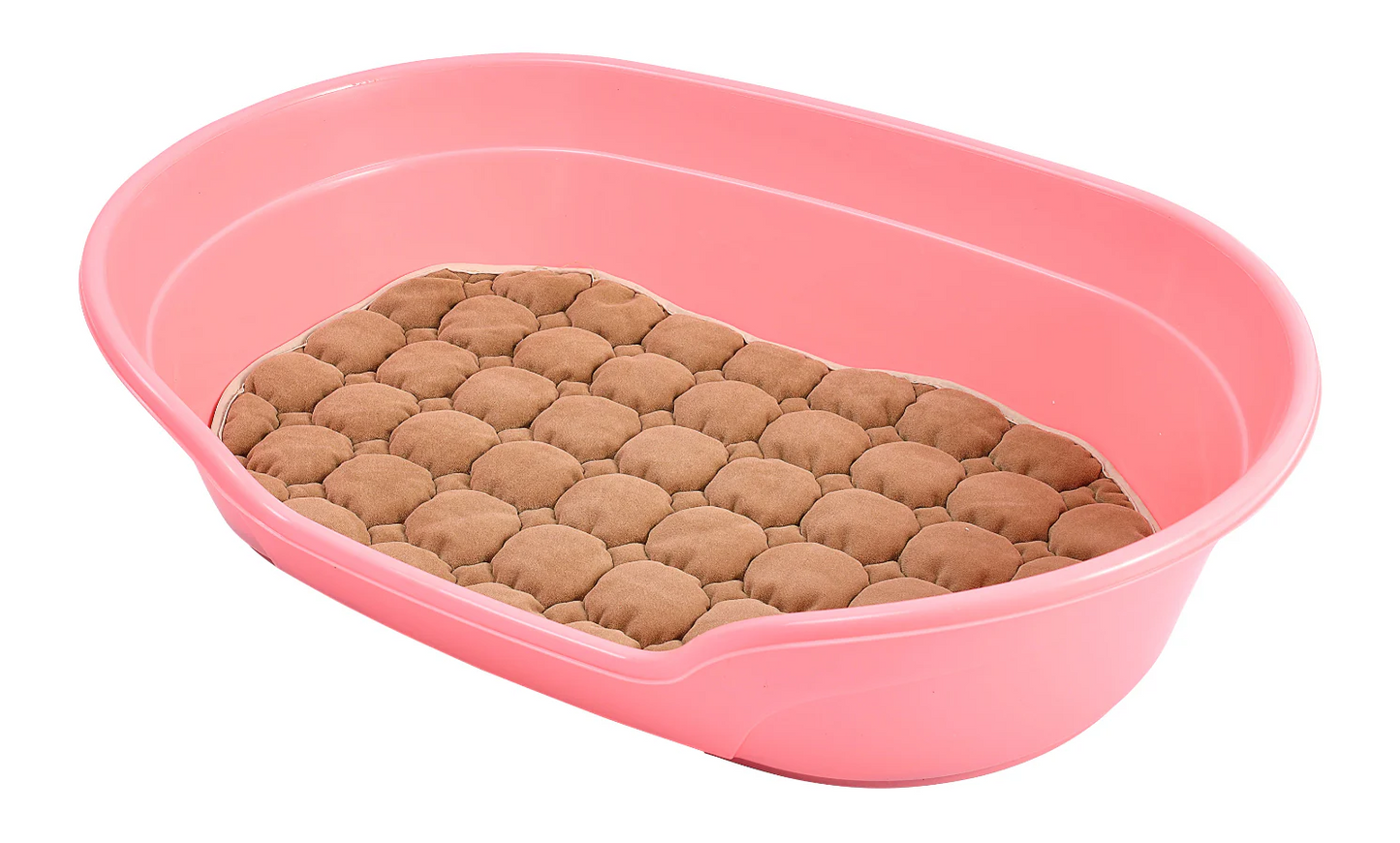 YES4PETS 5 x Pet Bed Large Plastic Dog Bedding Sleeping Resting Washable Basket Pink