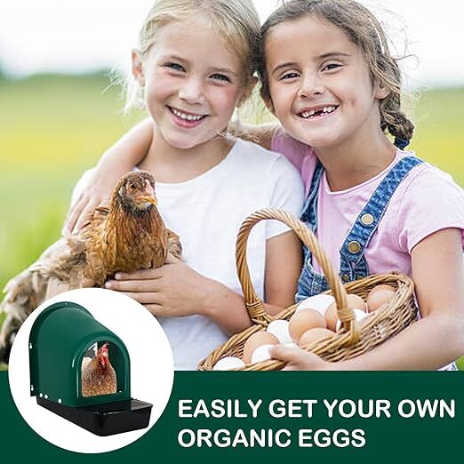 YES4PETS 5 x Large Green Roll Out Nesting Box for Chickens with Egg Collection Tray and Wall Mount