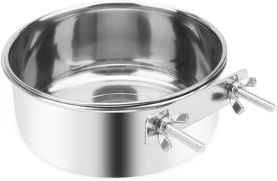 YES4PETS 6 x XL Pet Rabbit Bird Parrot Dog Cat Water Food Bowl Feeder Coop Cup 18cm Diameter