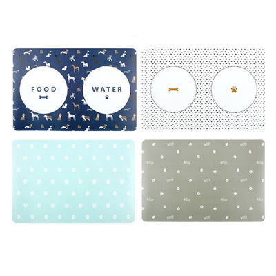 YES4PETS 4 x Pet Food Bowl Placemat Waterproof Leakproof Feeder Mat Non Slip Floor
