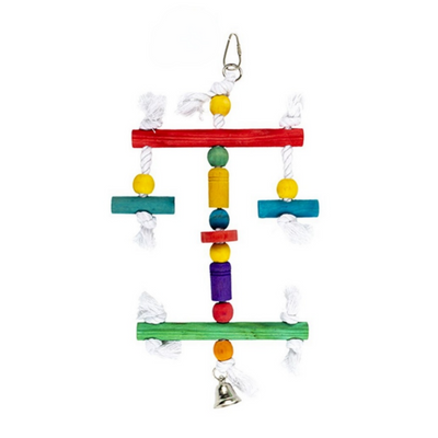 YES4PETS 3 x Wood Small Hanging Swing Bird Parrot Parakeet Cockatiel Budgie Toy