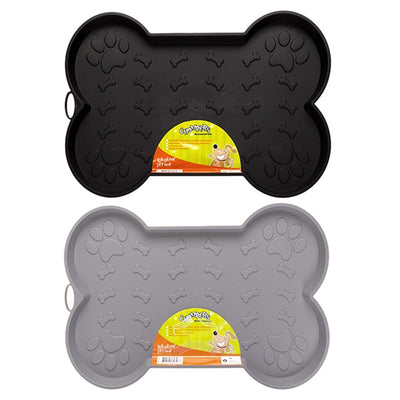 2 x Pet Dog Cat Food Bowl Placemat Waterproof Plastic Feeder Mat