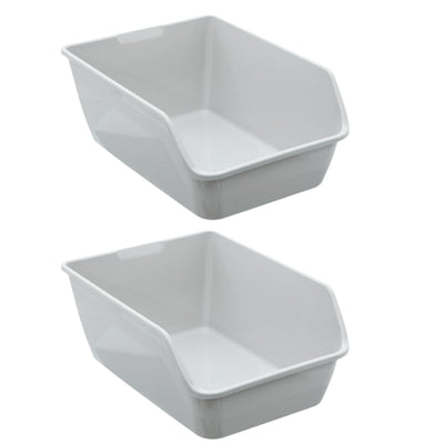 2 x XL Portable Cat Kitten Toilet Litter Deep Tray