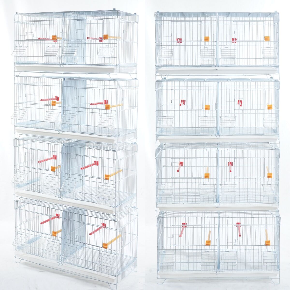 YES4PETS 4 level Stackable Breeding Bird Budgies Aviary Cage With Removable Divider