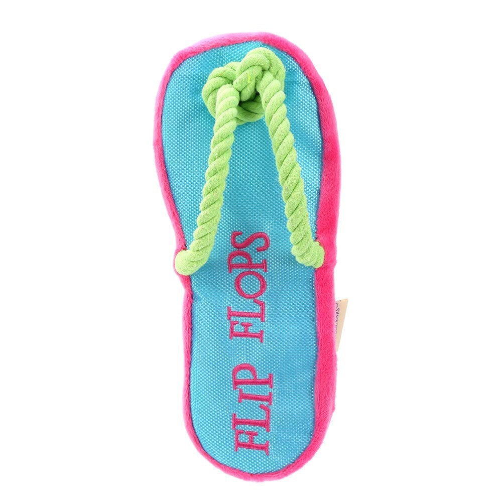 YES4PETS 2 x Dog Puppy Flip-Flop Soft Toy Dental Hygiene Chew Play Toy