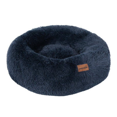 Large Round Calming Plush Cat Dog Bed Large Comfy Puppy Fluffy Bed Mattress 70x70x21cm