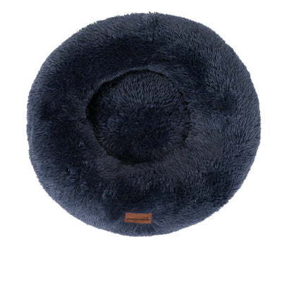 Large Round Calming Plush Cat Dog Bed Large Comfy Puppy Fluffy Bed Mattress 70x70x21cm