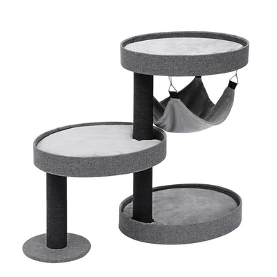 YES4PETS Grey Cat Scratching Tree Scratcher Post Pole Furniture Gym House