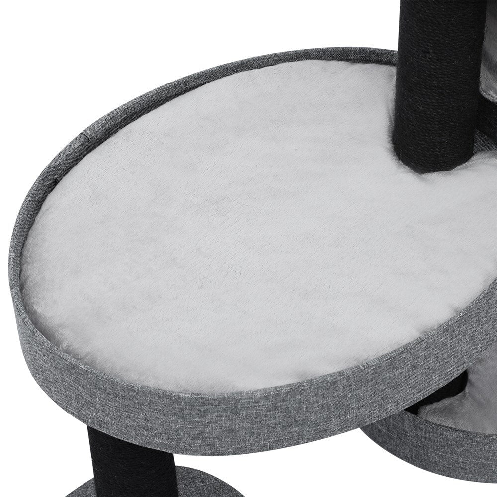 YES4PETS Grey Cat Scratching Tree Scratcher Post Pole Furniture Gym House