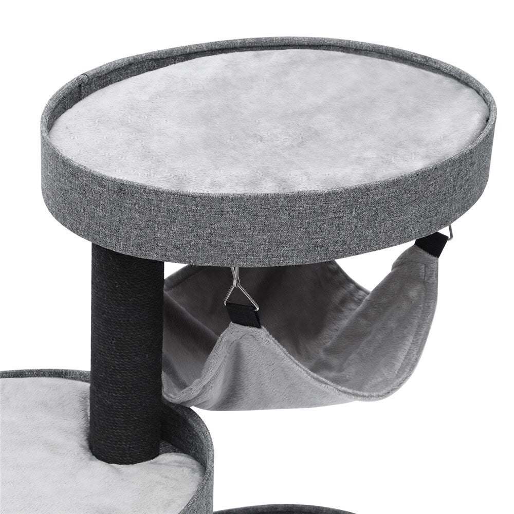 YES4PETS Grey Cat Scratching Tree Scratcher Post Pole Furniture Gym House