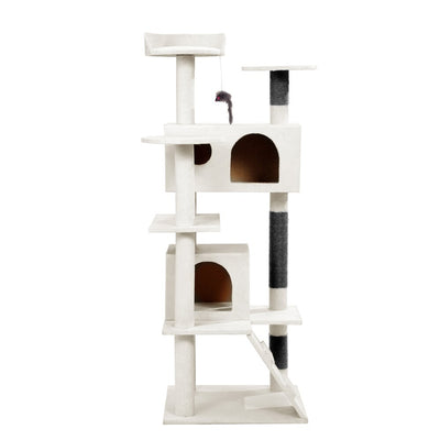 YES4PETS Beige Cat Scratching Tree Scratcher Post Pole Furniture Gym House