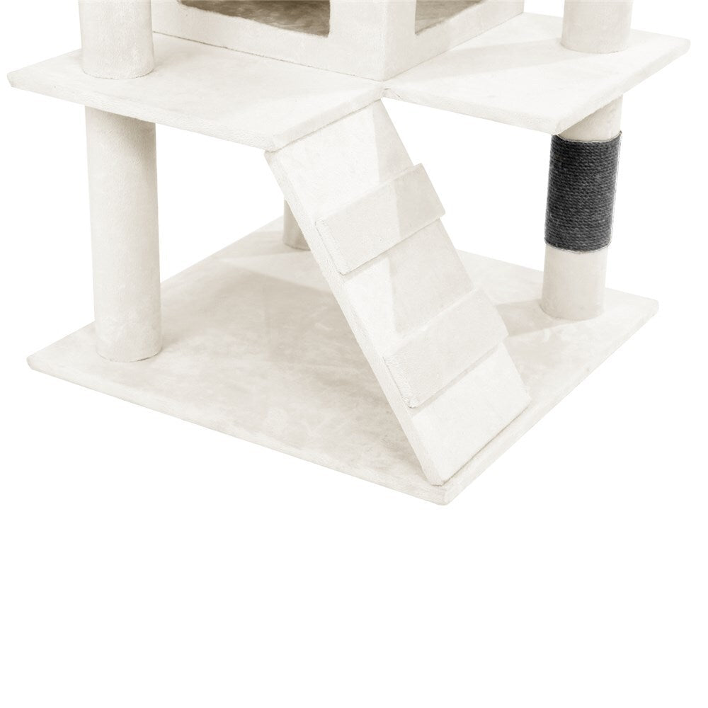 YES4PETS Beige Cat Scratching Tree Scratcher Post Pole Furniture Gym House