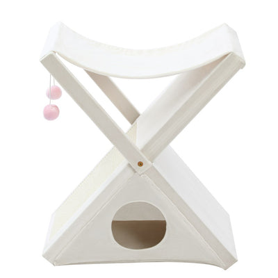 YES4PETS Beige Cat Scratching Tree Scratcher Post Pole Furniture Gym House