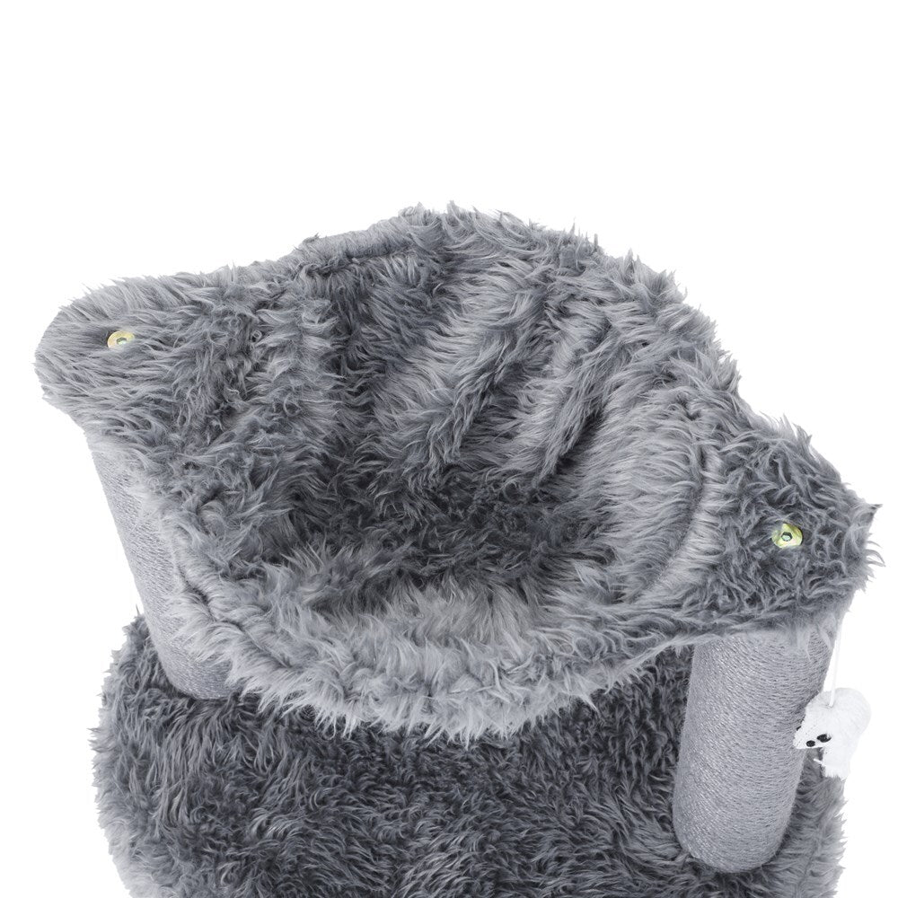 YES4PETS Grey Cat Scratching Tree Scratcher Post Pole Furniture Gym House