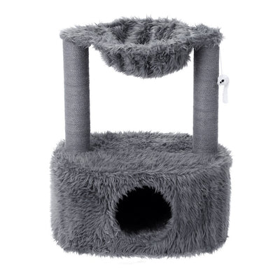 YES4PETS Grey Cat Scratching Tree Scratcher Post Pole Furniture Gym House