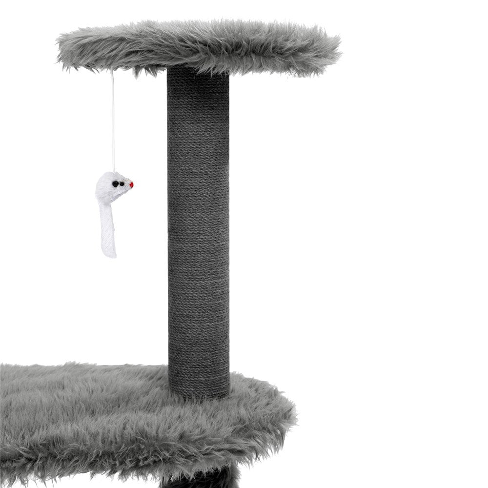 YES4PETS Grey Cat Scratching Tree Scratcher Post Pole Furniture Gym House
