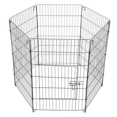 YES4PETS 6 Panel Pet Playpen Foldable Exercise Cage Fence Enclosure 61cm x 76cm