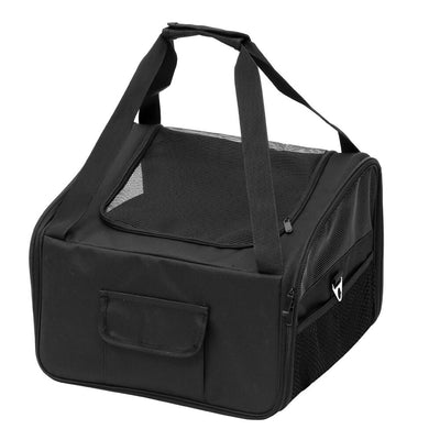 Pet Carrier Dog Cat Car Booster Seat Portable Soft Cage Travel Black