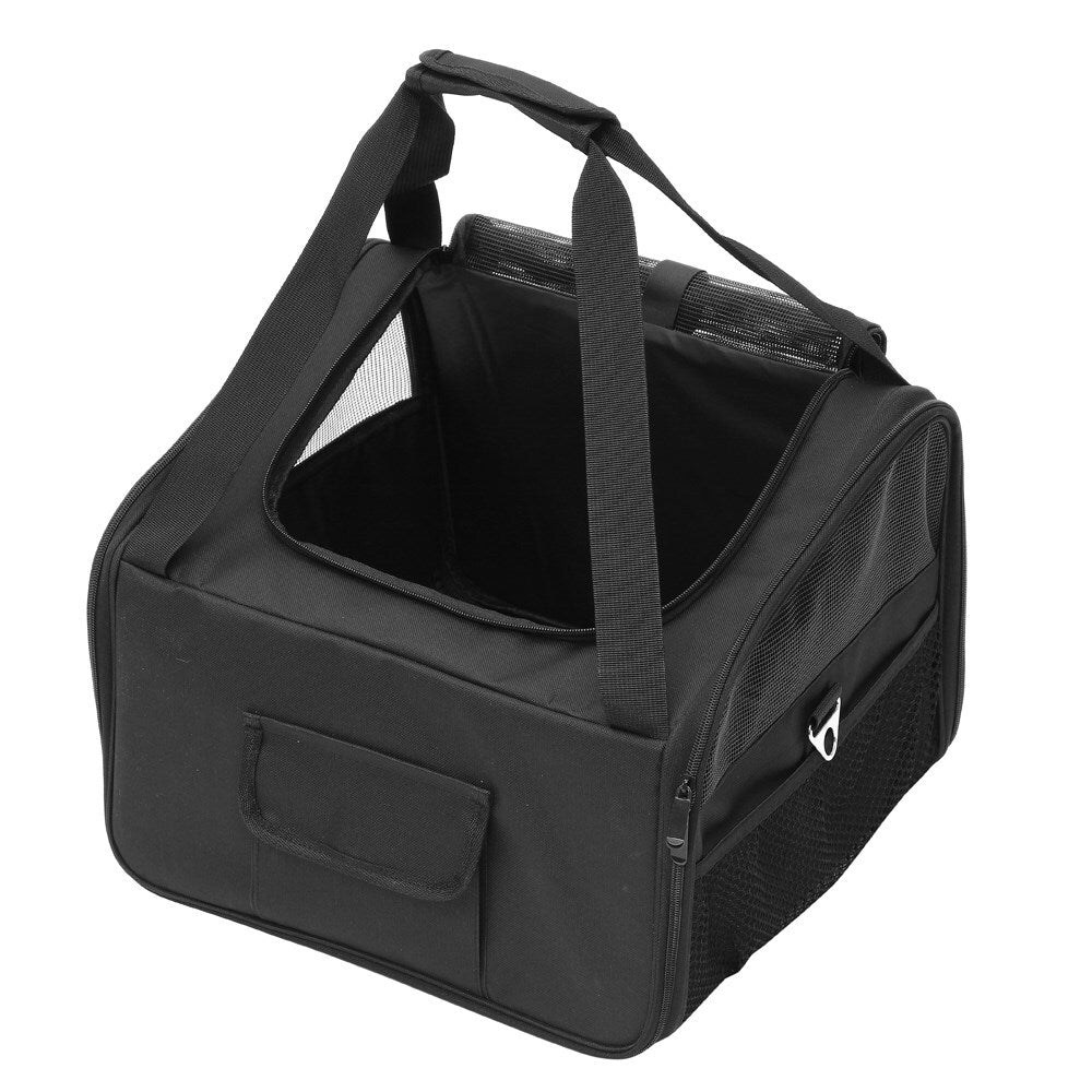 Pet Carrier Dog Cat Car Booster Seat Portable Soft Cage Travel Black