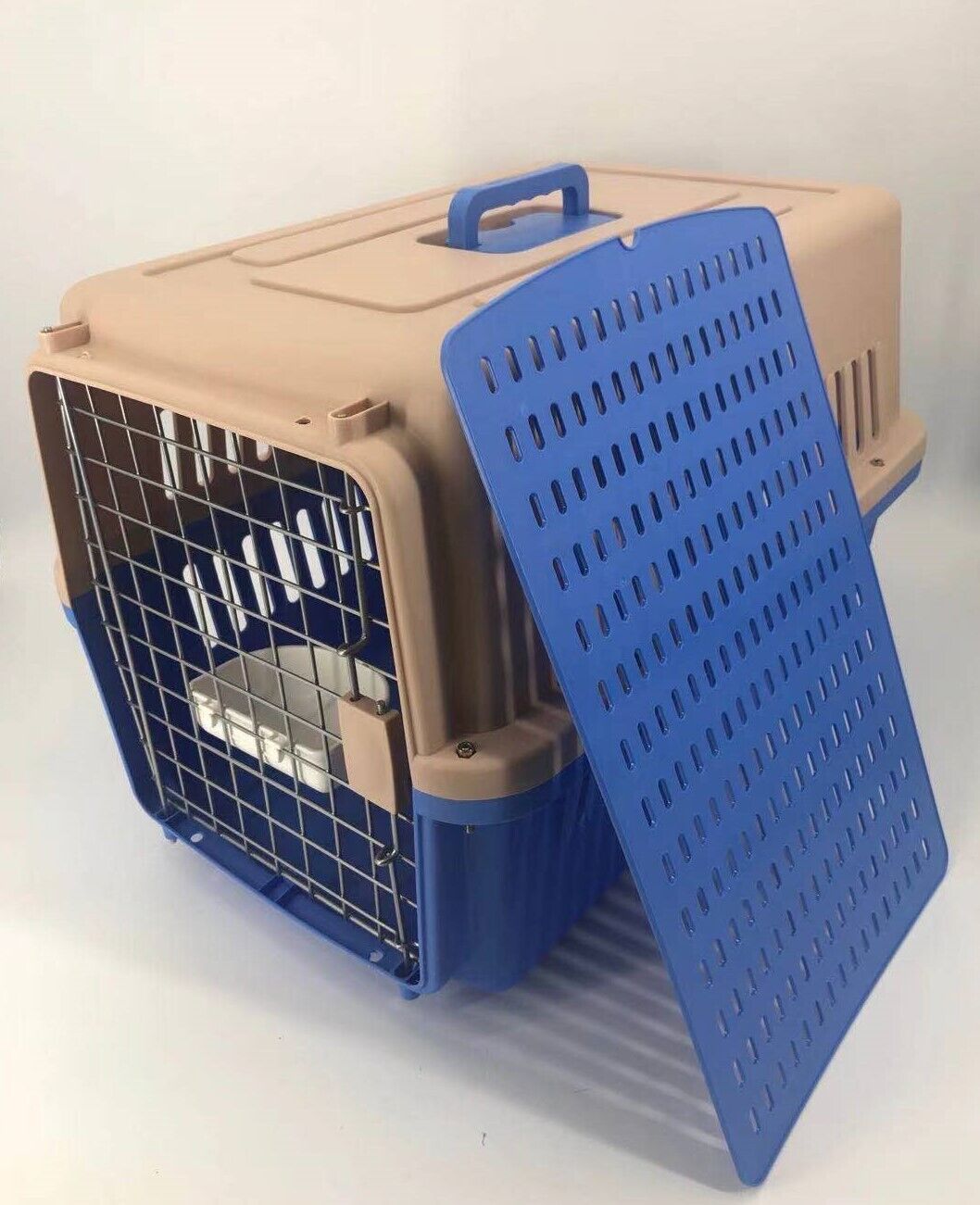 YES4PETS Large Dog Cat Crate Pet Carrier Rabbit Airline Cage With Tray And Bowl