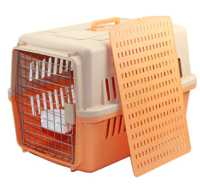 YES4PETS Large Dog Cat Crate Pet Carrier Rabbit Airline Cage With Tray And Bowl