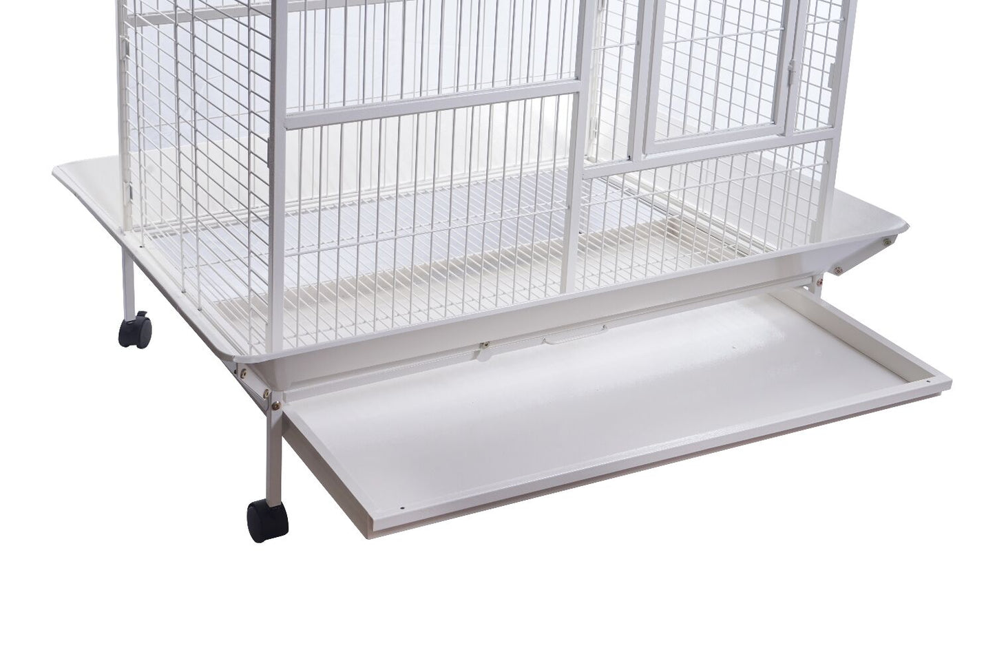YES4PETS White 160cm XL Bird Cage Pet Parrot Aviary Perch Castor Wheels