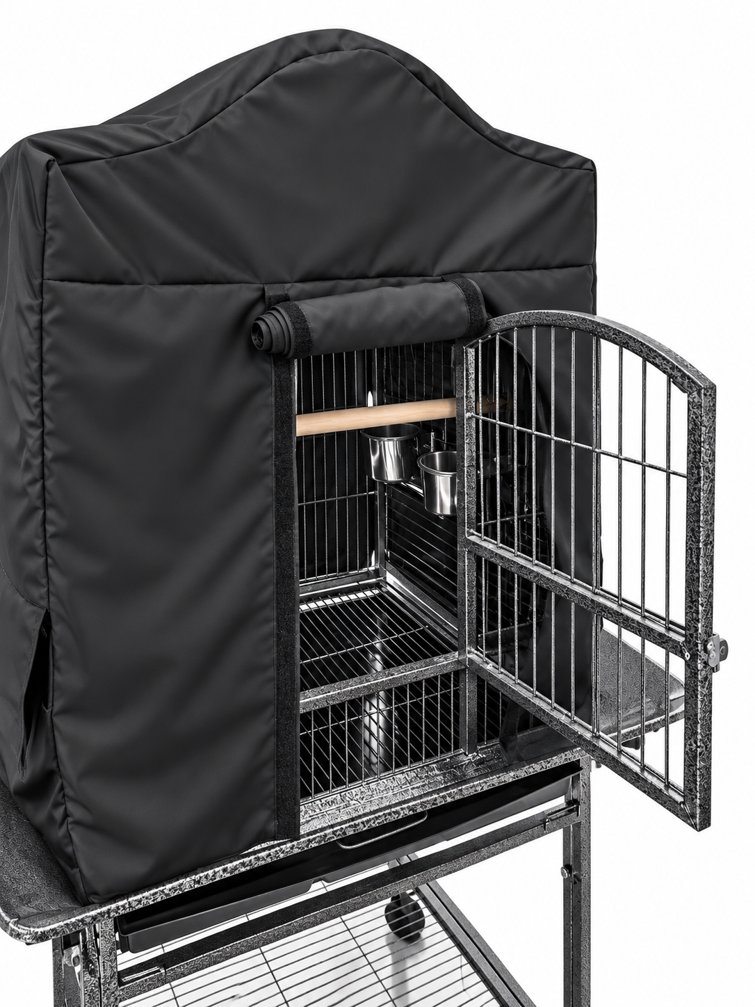 YES4PETS Large Bird Budgie Cage Parrot Aviary Carrier With Stand & Wheel+Cover