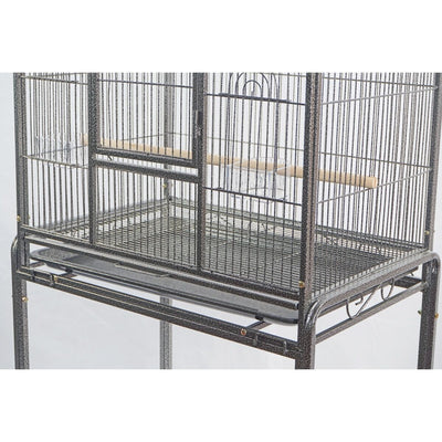 YES4PETS 135cm Bird Cage Parrot Aviary Pet Stand-alone Budgie Perch Castor Wheels