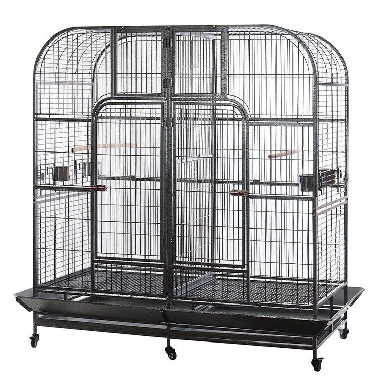 YES4PETS XXXL 185 cm Bird Cage Pet Parrot Aviary Perch Castor Wheel Removable Divider Cover