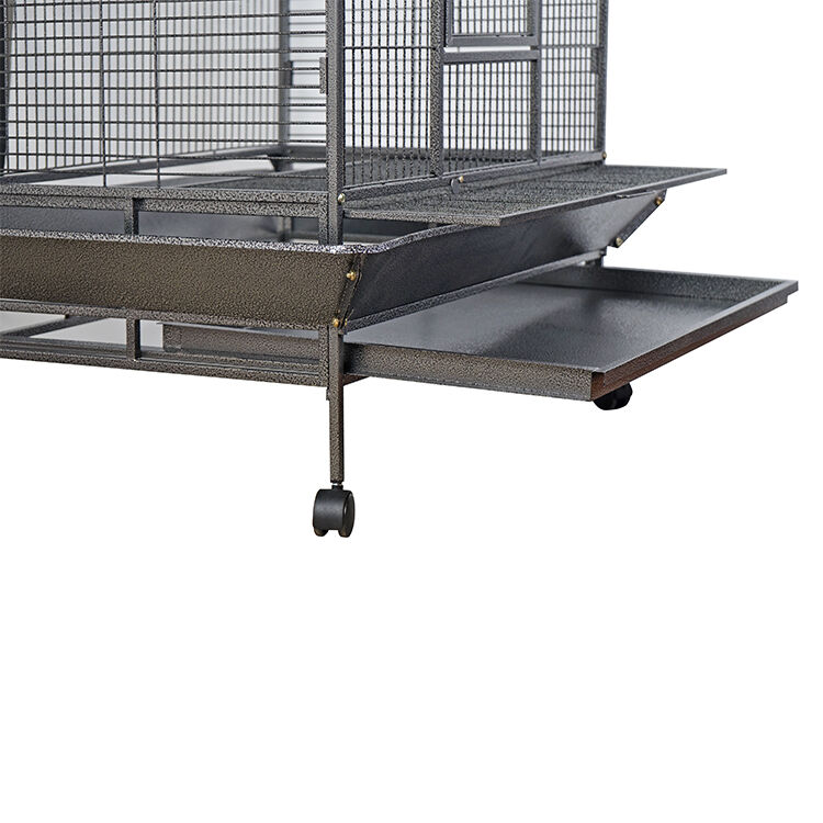 YES4PETS 172cm Large Bird Budgie Cage Parrot Aviary Carrier With Stand & Wheel