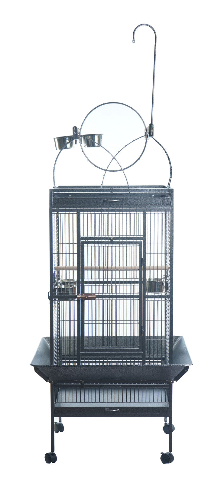 YES4PETS 174 cm Large Bird Budgie Cage Parrot Aviary With Metal Tray and Wheel Skirt