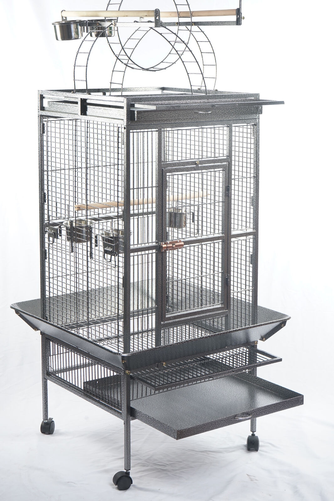 YES4PETS 174 cm Large Bird Budgie Cage Parrot Aviary With Metal Tray and Wheel Skirt