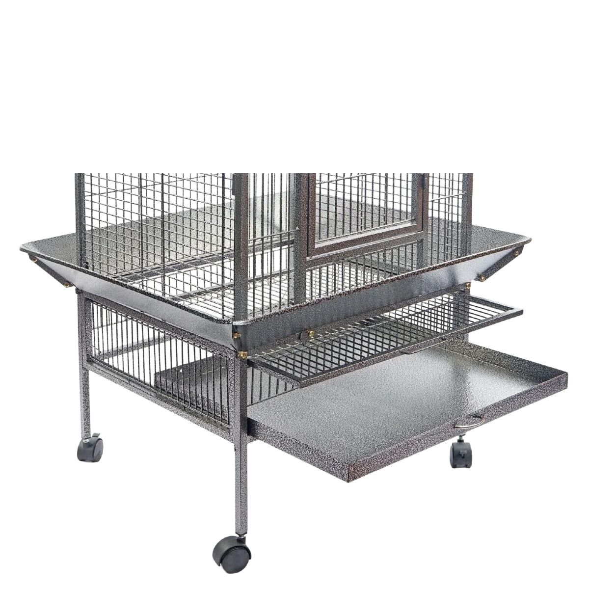 YES4PETS 174 cm Large Bird Budgie Cage Parrot Aviary With Metal Tray and Wheel Skirt