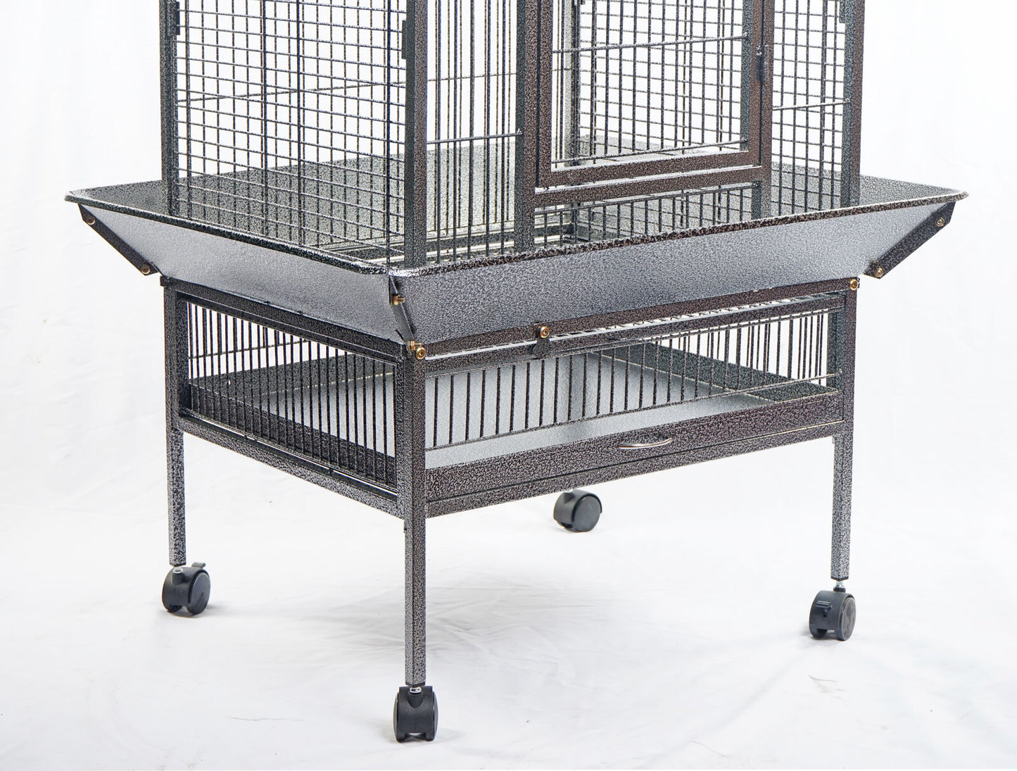 YES4PETS 174 cm Large Bird Budgie Cage Parrot Aviary With Metal Tray and Wheel Skirt