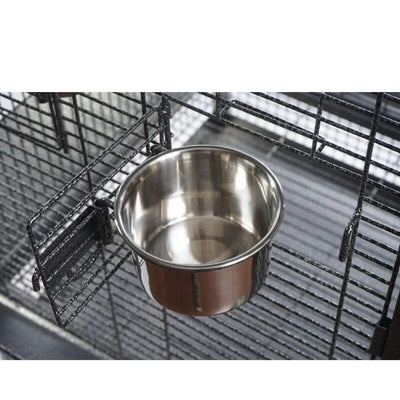 YES4PETS 174 cm Large Bird Budgie Cage Parrot Aviary With Metal Tray and Wheel Skirt