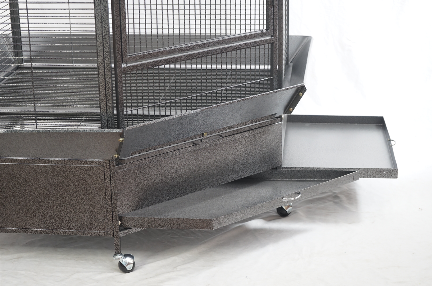 YES4PETS 185cm XXL Corner Bird Cage Pet Parrot Aviary  Perch Castor Wheel With Cover