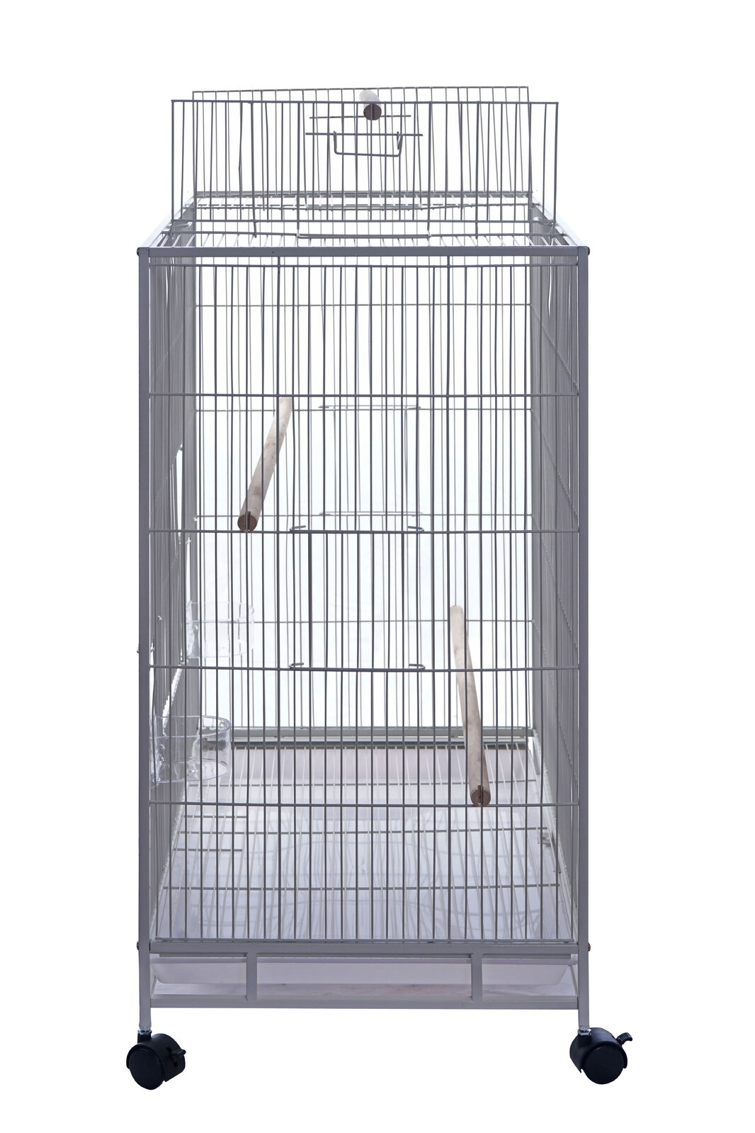 YES4PETS 98cm Bird Cage Parrot Aviary Pet Stand-alone Budgie Perch Castor Wheels