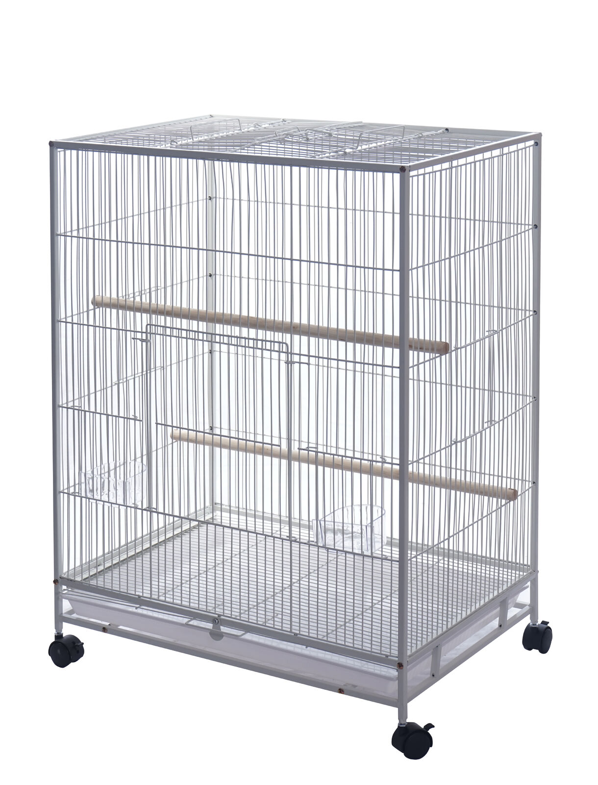 YES4PETS 98cm Bird Cage Parrot Aviary Pet Stand-alone Budgie Perch Castor Wheels